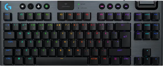 Logitech G915 X LIGHTSPEED TKL - Linear - 80 % (TKL) - Gamingtangentbord - Utan Numpad - Nordisk - Svart